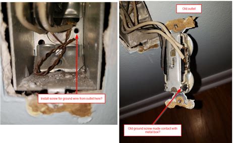 outlet grounded to metal box|wiring a receptacle metal box.